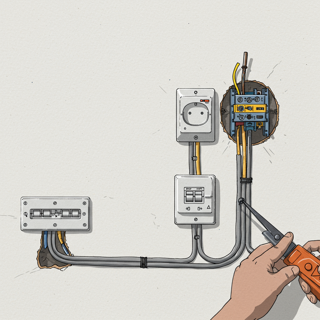 Déplacement de prises et interrupteurs électriques