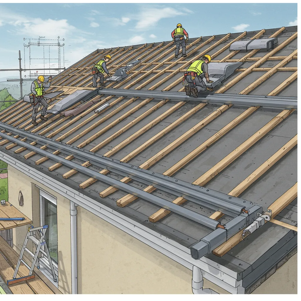 Installation de gouttières